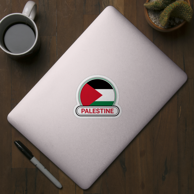 Palestine Country Badge - Palestine Flag by Yesteeyear